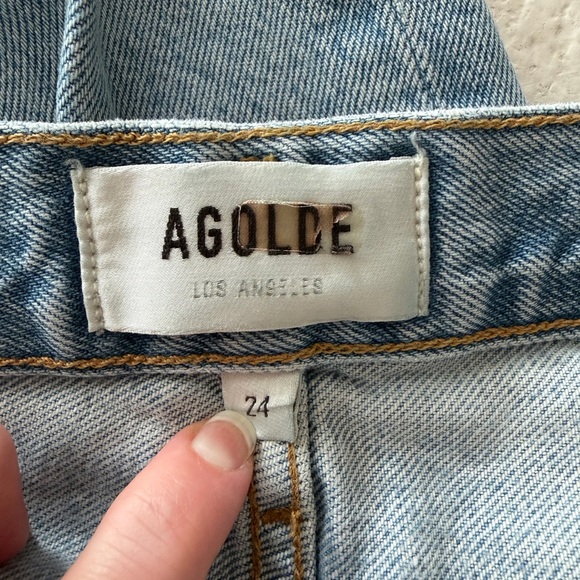 Agolde Riley High Rise Straight Crop Jeans - Picture 3 of 3